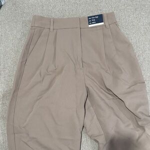 Brown Pleated Trousers